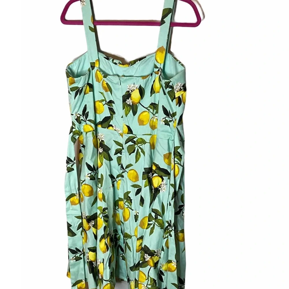 Chetta B Lemon Print Midi Dress - Green and Yellow - Picture 2 of 8
